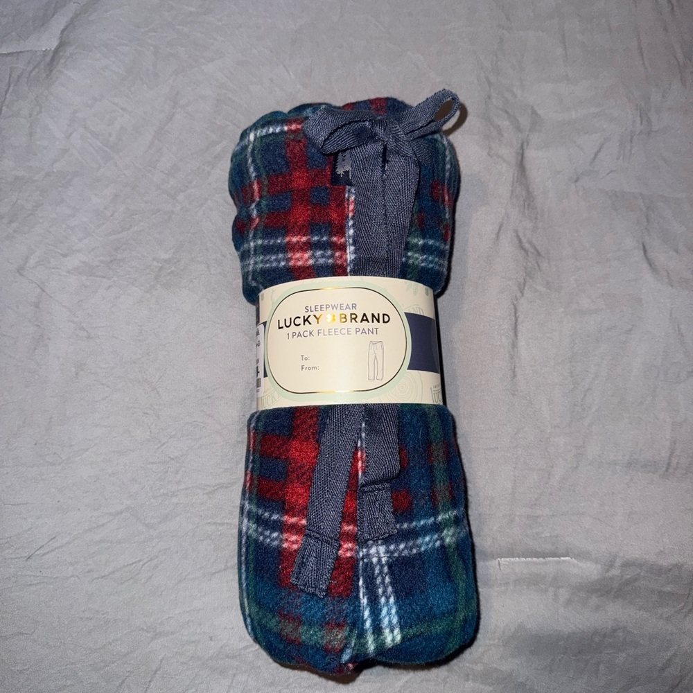 Lucky Brand Multicolor Plaid Fleece Pants